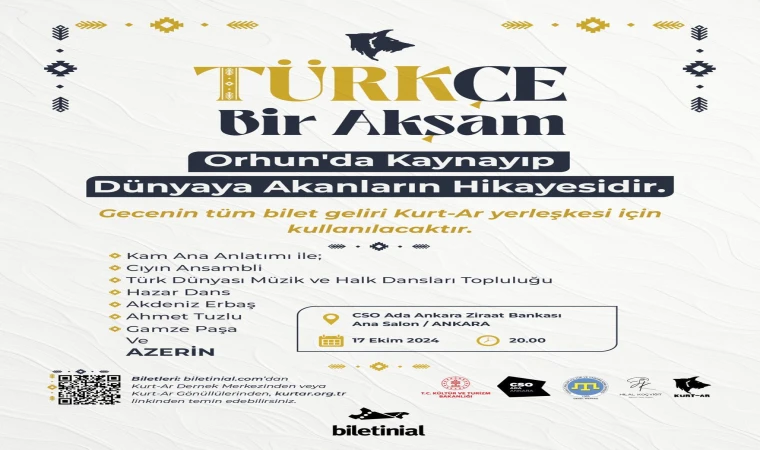 “Türk’çe Bir Akşam” Konseri ile Türk Dünyasının Eşsiz Ezgileri Ankara’da Yankılanacak!