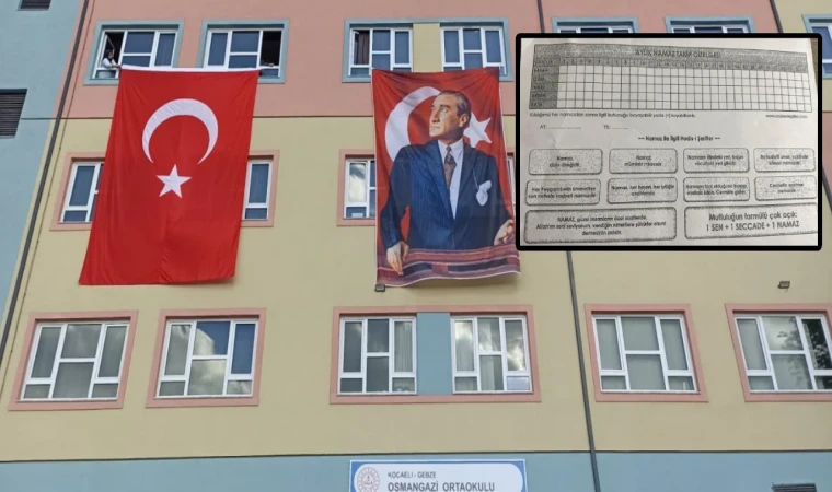 Ortaokul öğrencilere 'Namaz Çizelgesi' dayatması!