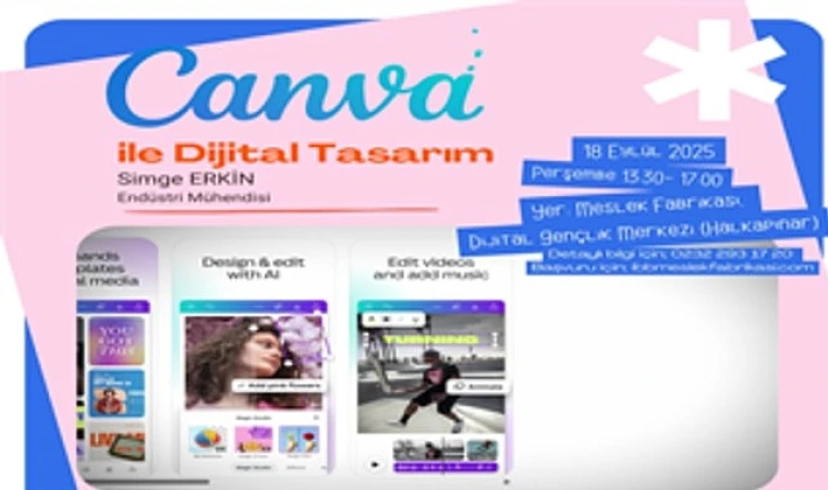 Dijital Gençlik Merkezi’nde ”Canva” eğitimi başlıyor