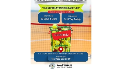 Milas Belediyesi’nden Minik Sporcular İçin Tenis Kursu